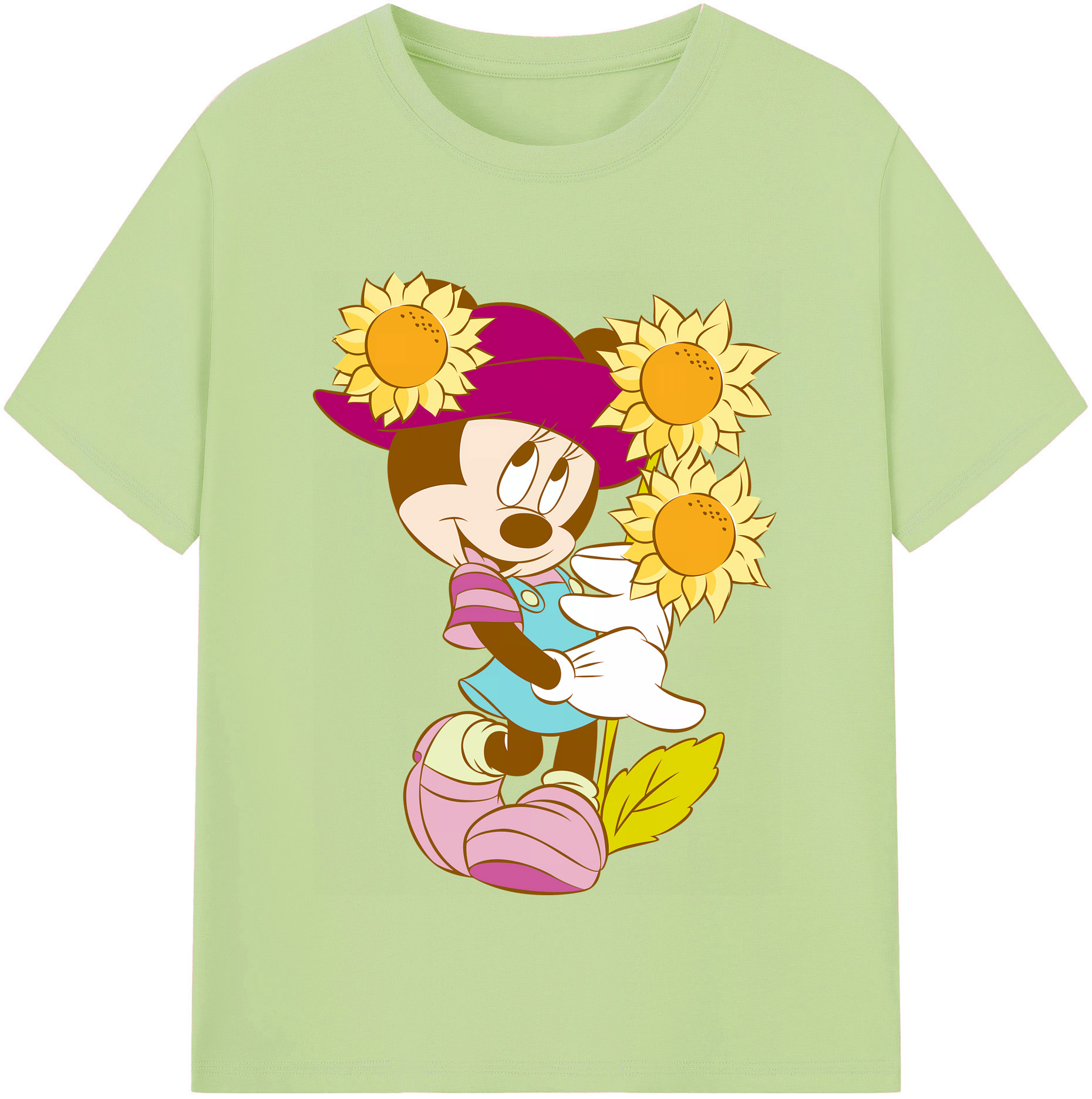 （画像用） ミッキーマウス Mickey Mouse 綿100％半袖Tシャツ（フロントプリント）